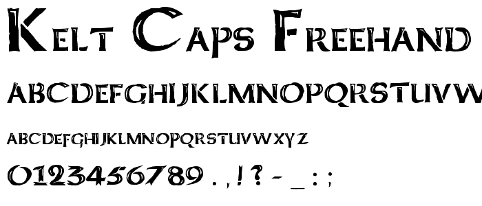 Kelt Caps Freehand font